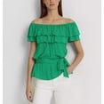 thumbnail image 2 of LAUREN Ralph Lauren Women Jersey Off-the-Shoulder Top Green Size XL MSRP $115, 2 of 3