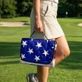 thumbnail image 4 of Yuyamidu American Flag Golf Cart Seat Covers with Pockets Soft Golf Cart Seat Towel Blanket for 2 Passenger Seats Club Car Accessories Gifts for Golfer for All Season, 4th of July, 4 of 8