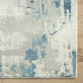 thumbnail image 6 of LR Home Isone Harry Gray/Blue Contemporary Abstract Polyester Blend Area Rug, 2' x 3', 6 of 9