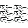 thumbnail image 1 of 6 Pairs of Classic Comfortable Reading Glasses - Spring Hinge Neon Color Clear Lens Readers, 1 of 2