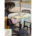 thumbnail image 4 of Outdoor Tablecloth with Umbrella Hole and Zipper, Easter Square Table Cloth 60x60 Inch Waterproof Tablecloth, Spring Bunny Colorful Eggs Floral Leaves Grey Plaid Picnic Table Cover for Patio Camping, 4 of 7