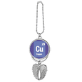 thumbnail image 1 of Cu Copper Checal Element Science Silver Wing Car Pendant Decoration, 1 of 4