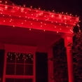 thumbnail image 5 of Kringle Traditions 8.5 Ft 150 Red Icicle Lights, Holiday Lights Outdoor Icicle Outdoor Lights, White Wire Icicle Lights, 5 of 7