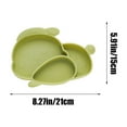 thumbnail image 4 of Wzzjkit Divided Plates, Rabbite Shaped Silicone Toddler Plate Multifunctional Children's Non Slip Tableware Easy to Clean Dishwasher and Microwave Safe, Toddler Dishes, 4 of 7