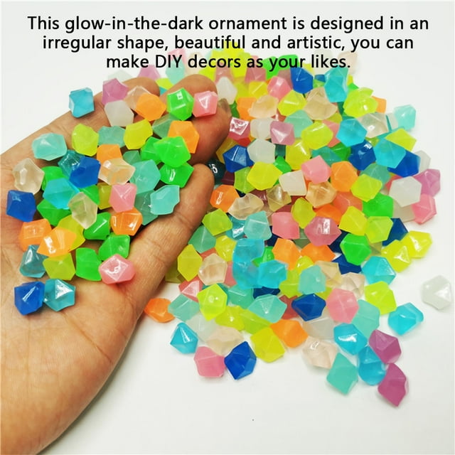 100 Pieces Luminous Stones Rocks Decorative Solar Ornament Home Indoor Outdoor Solar Home Garden Indoor Pathway Landscape Decoration Path Walkway Light Pink