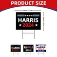 HAOZEEN Harris Walz 2024 Yard Signs 2Pack DoubleSided,Waterproof,UV Resistant,12x18 Inches