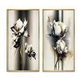 thumbnail image 2 of Designart "White Orchid on Golden Beige Canvas III" Orchid Framed Wall Art Set Of 2 - White Floral Framed Wall Art Set Of 2, 2 of 7