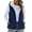 Blue, variant on Women's Hooded Sherpa Lined Vest Quilted Zip Up Puffer Jacket Sleeveless Winter Warm Fleece Casual Outerwear Gilet with Pockets S-XXXL Purple