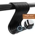 thumbnail image 2 of Genreen 30 Pack Black S Hooks, 3.7" Heavy Duty Steel S-Shaped Hangers for Kitchen Pots, Pans, Closet Jeans, Plants, & Towels - Fits Rods Under 1 Inch, 2 of 7