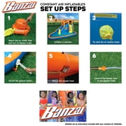Banzai Pipeline Water Park Toy, Length: 14 ft 7 in, Width: 9 ft 6 in, Height: 7 ft 11 in, Inflatable Outdoor Backyard Water Slide Splash Toy