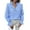 Blue, variant on Kilaqueen Shirts for Women Long Sleeve Plaid Ruffled V Neck Button Down Shirts Casual Trendy Business Work Fall Tops