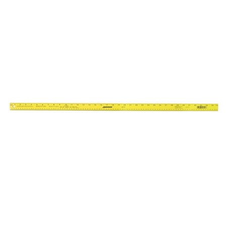 Swanson Tool Co 36 inch Yellow Aluminum Yard Stick Straight Edge with Ruler, Model AE141, for High School and College Education Levels and Is Not Bulk