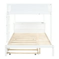 thumbnail image 3 of Twin Trundle Bunk Bed With Storage And White Desk - Ideal For Bedroom Decor Trundle, Families Practical Choice, 3 of 6