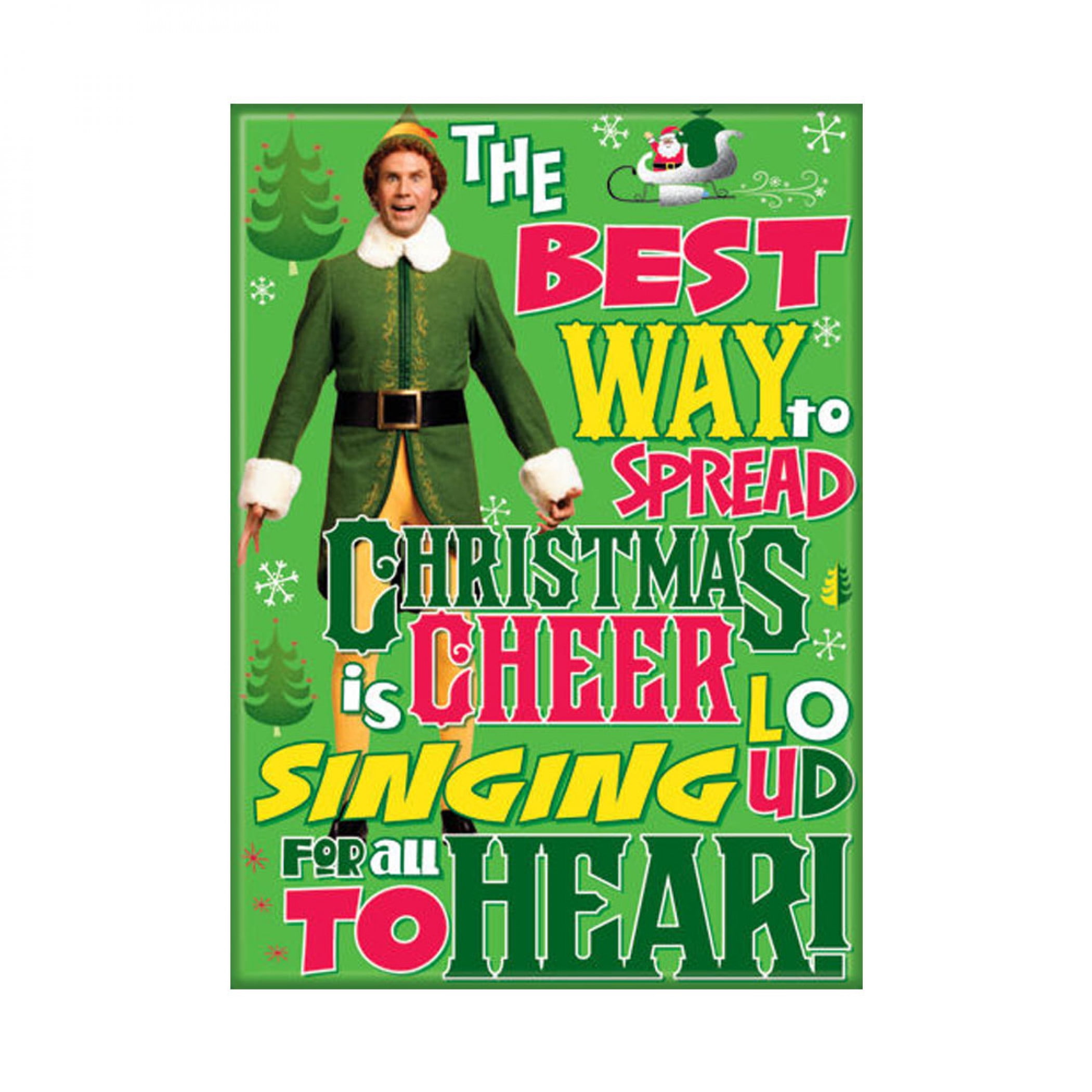 Elf Sing Loud Magnet Walmart