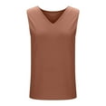 thumbnail image 6 of HongQid Womens Cotton Linen Tank Tops V Neck Casual Cami Sleeveless Blouses Summer Basic Shirt, 6 of 9
