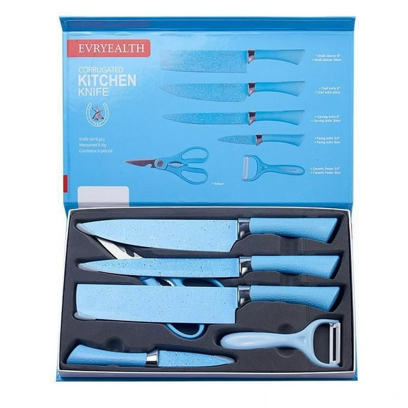 Kitchen Knife Set  6-Piece High Carbon Stainless Steel Knife Set  Dishwasher Safe Kitchen knives  Chef Knife Set  Ergonomic Handle