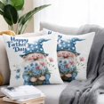 thumbnail image 2 of Waterproof Throw Pillow Covers Set of 2, 20x20 Inch Happy Father's Day Decorative Pillowcases Outdoor Pillow Slip Cushion Covers Set for Couch Tent Blue Gnomes Floral Botanical, 2 of 7