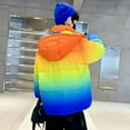 thumbnail image 3 of Kids Clothes Boys Gradient Color Coat Winter Jackets for Children Warm Thicken Hooded Parkas Cotton-Padded Windbreaker Outerwear, 3 of 6