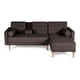 thumbnail image 2 of Sala Modular Reversible Makora Tyson Con Memory Foam, Color Chocolate, Lino Respaldo Reclinable De 3 posiciones., 2 of 9