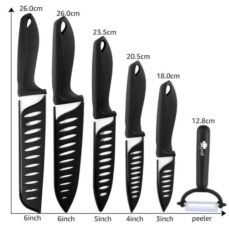 Ceramic Knife Set 3 4 5 6 inch Chef Knives Bread Utility Paring