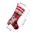 thumbnail image 4 of VerPetridure Large Christmas Socks Cartoon Snowman Candy Bag Christmas Stockings, Big Stockings, Plaid Style with Snow, 4 of 4