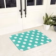thumbnail image 5 of Non Slip Door Mat, Teal Turquoise And White Polka Dot Fast Drying Bath Tub Mats, Absorbent Bathroom Rugs Entrance Welcome Mat, Bath MatS for Tub, Floor, Home, Kitchen, Hotel,16x24in, 5 of 7