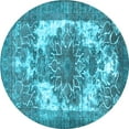 thumbnail image 1 of Ahgly Company Indoor Round Persian Light Blue Traditional Area Rugs, 7' Round, 1 of 4