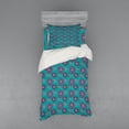 thumbnail image 1 of Ambesonne Victorian Bedding Set 3 Pcs, Medieval Floral Ornaments, Twin XL, Pale Pink Turquoise, 1 of 3
