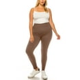 thumbnail image 4 of Women's Plus Size Microfiber Full Solid Length Leggings Pack of 2, 4 of 5