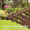 thumbnail image 2 of Sunnydaze Large Double Wide Two-Person Polyester Rope Hammock with Spreader Bars - 600 lb Weight Capacity - Mocha, 2 of 10