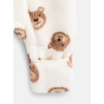 thumbnail image 3 of Wonder Nation Baby Teddy Fleece Pram with Hood, Sizes 0M-9M, 3 of 3