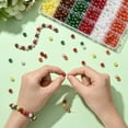thumbnail image 4 of 600 Pcs 6 Couleurs 8mm Perles Acryliques Perles d'Automne Perles Rouges Vertes Colorées Action de Grâce Automne Boule Ronde Lisse Intercalaires en Vrac pour Fabrication de Bijoux Bracelets Colliers Fête Bricolage Artisanat, 4 of 7