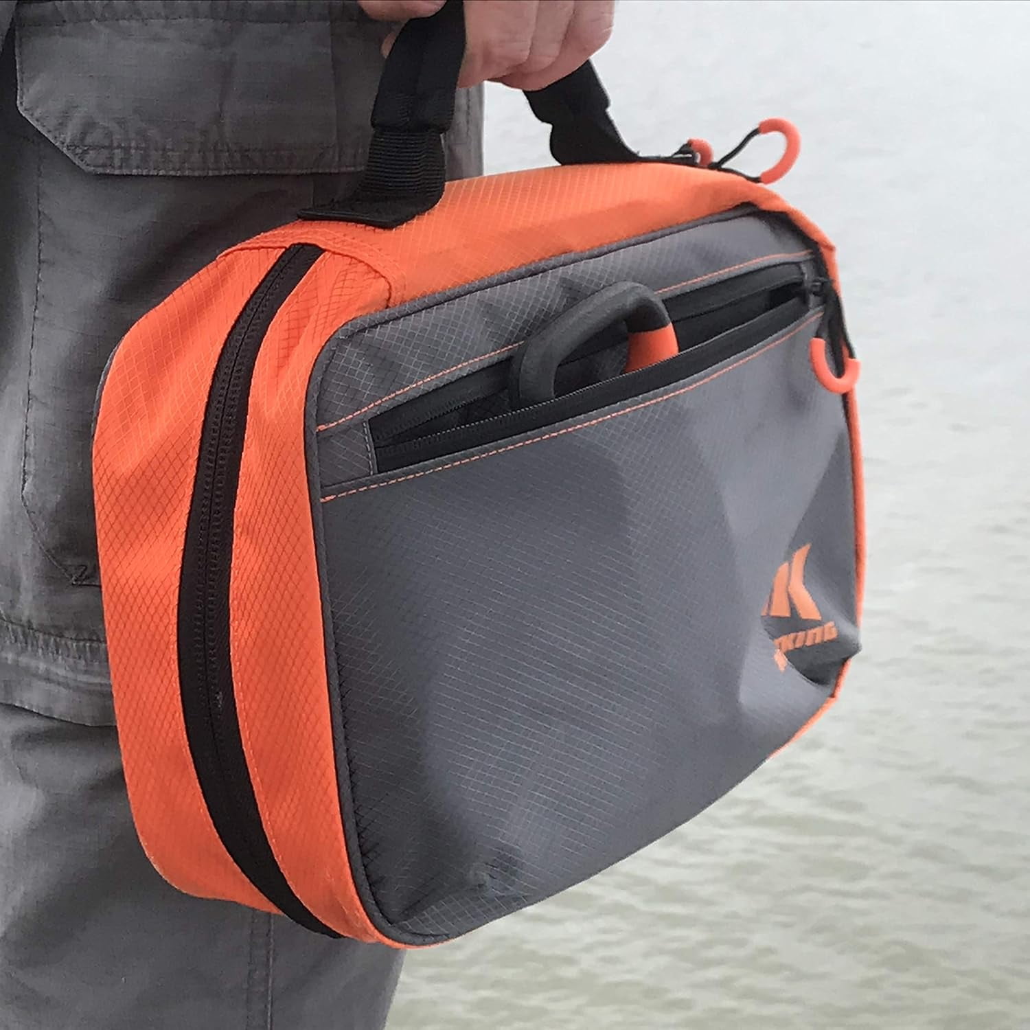 KastKing Bait Boss Lure Bag Utility Binder Tackle Bag - Soft Fishing Gear Bag, Self-Healing Zippers & Padded Handle Design