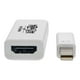 Tripp Lite HDMI DisplayPort Vidéo Keyspan Mini 1.2 to Active Adapter/Video Converter (M/F), 4K x 2K (3840 x 2160) 60 Hz, HDCP 2.2, 6 in - Convertisseur - DisplayPort - HDMI - Blanc – image 2 sur 5