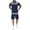 Navy, variant on Vedolay Two Piece Short Set Hawaiian Outfits for Men Summer Short Sleeve Muscle Tee Shirts and Sport Shorts Set,Navy XXL