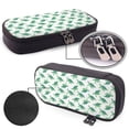 thumbnail image 4 of Picia Sea Turtle Pattern Large Capacity PU Leather Pencil Case Organizer Pen Marker Holder Double Zipper Storage Bag Big Pencil Pouch for College Office, 4 of 6