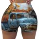 thumbnail image 2 of Fotbe Rustic Vintage Truck Autumn Shorts Sin Costuras – Shorts Deportivos de Cintura Alta para Mujer, Elásticos para Gimnasio, Yoga, Running o Ciclismo-Small, 2 of 8