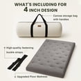 thumbnail image 4 of ZONLI Japanese Futon Mattress, Twin Size 39"x80"x4" | 100% Cotton Foldable Tatami Sleeping Pad for Dorm, Living Room & Camping, Grey, 4 of 11