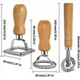 thumbnail image 2 of 9X Juego de Cortadores de Pasta para Ravioles, Fabricante de Sellos para Raviolis con Manejar de Madera para Raviolis, Pasta, AlbóNdigas, LasañA, Pierogi, 2 of 6