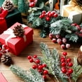 thumbnail image 4 of Dalrosia 40PCS Berry Stems Pine Branches with Snow Artificial Christmas Picks Floral Pine Cones Faux Stems Spray Christmas Tree Picks Artificial Pine Branches Holly Pine Sprigs for Crafts, 4 of 6