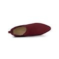 thumbnail image 5 of BLISSFUL STEP Women's Boots Pointed Toe Block Heel Chelsea Ankle Boots Burgundy 8, 5 of 8
