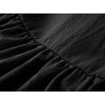 thumbnail image 4 of Vestido Dutebare para niñas pequeñas, algodón y lino, con volantes, halter, negro, 4 of 6