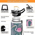 thumbnail image 3 of Motivational Water Bottle 32 oz with Straw, BPA Free Reusable Fitness Sport Bottle Perfect for Travel, School, Outdoors, and Gym Pink Flamingo, 3 of 6