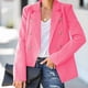thumbnail image 2 of Chaqueta de oficina de manga larga delgada con cuello sólido para mujer Pompotops  qwe16504, 2 of 7