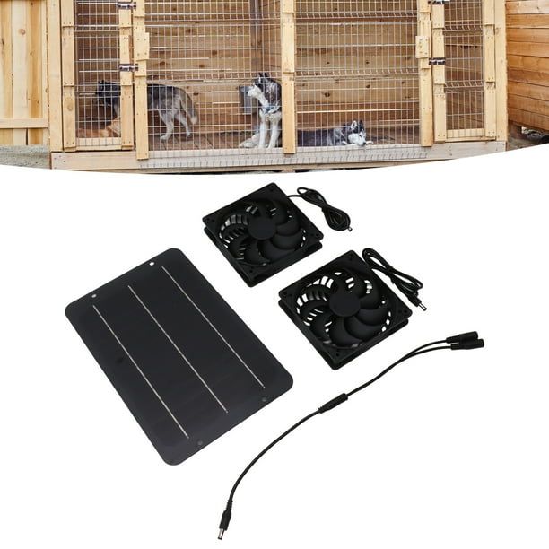 Ventiladores Duales De Escape Solar, Ahorro De Energía, Portátil, Impermeable, Kit De Ventilador De Panel Solar De 10 W, Amplia Aplicación Para Gallinero, Granero, Establo