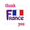 thumbnail image 1 of France National Flag Blue Pattern Thank You Stickers Quote Grateful, 1 of 3