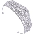 thumbnail image 1 of BESTYASH Tiara Decorativa Plateada Con Vintage Y Pedrería Para Y Fiestas, 1 of 8