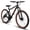 Red and Black, variant on Aezusy Mountain Bike 24 Inch Wheels, 21-Speed Full Suspension Mens Womens Trail Commuter City Mountain Bike, Carbon Steel Frame Disc Brakes Bicycles