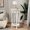 Beige-distressed, variant on SENYUM Upgrade Modern Round End Table, 2-Tier Glass Side Table with Glass Tabletop, Wood Accent Table with Storage Shelf for Living Room, Bedroom