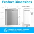 thumbnail image 3 of Bobrick B-270 Contura Series Surface-Mounted Sanitary Napkin Disposal (Satin), 3 of 6